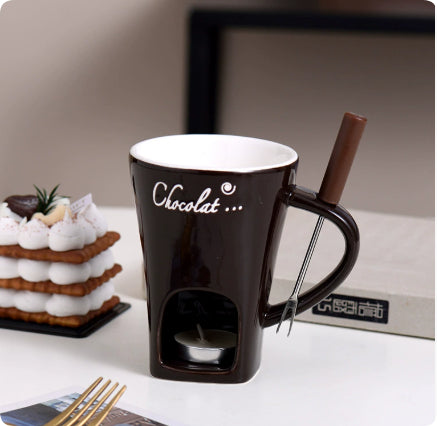 Fondue Mug Set Personal Mini Fondue Pots Chocolate Cheese Ice Cream Fondue Maker