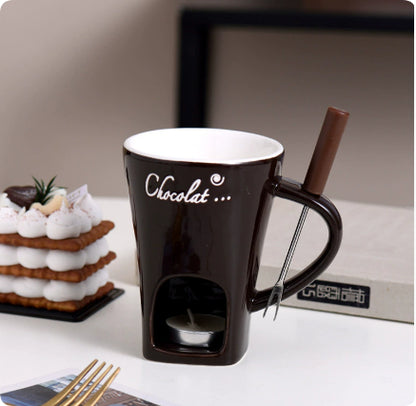 Fondue Mug Set Personal Mini Fondue Pots Chocolate Cheese Ice Cream Fondue Maker